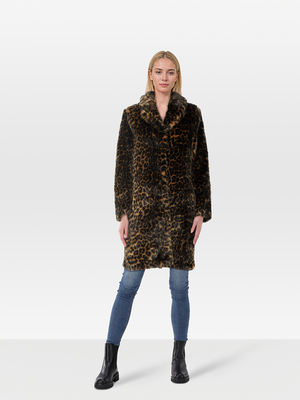 The Kooples Pre-Owned Brown Leopard Print Fur Coat