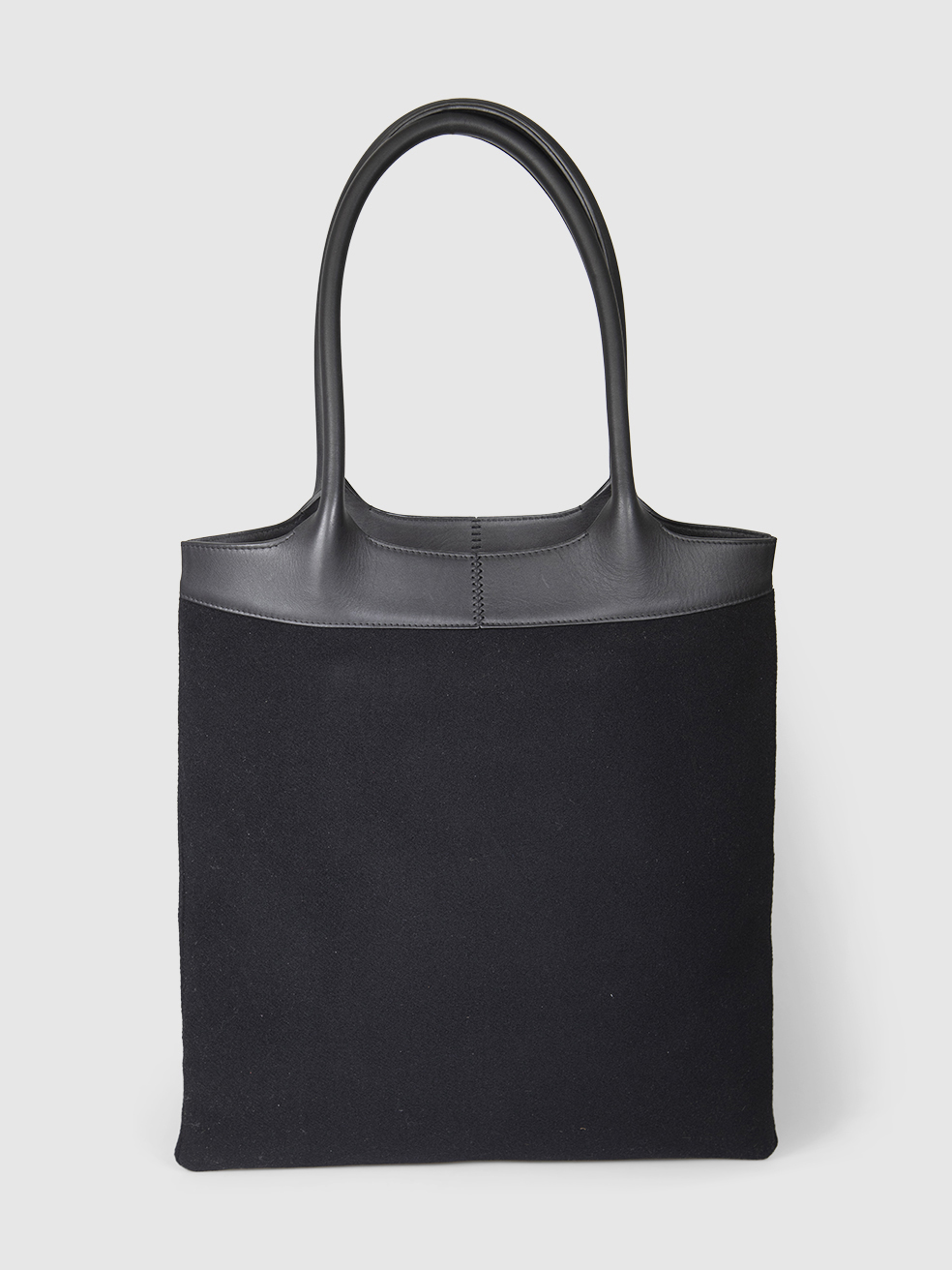 Gabriela Hearst Black Leather Trim Long Tote Bag