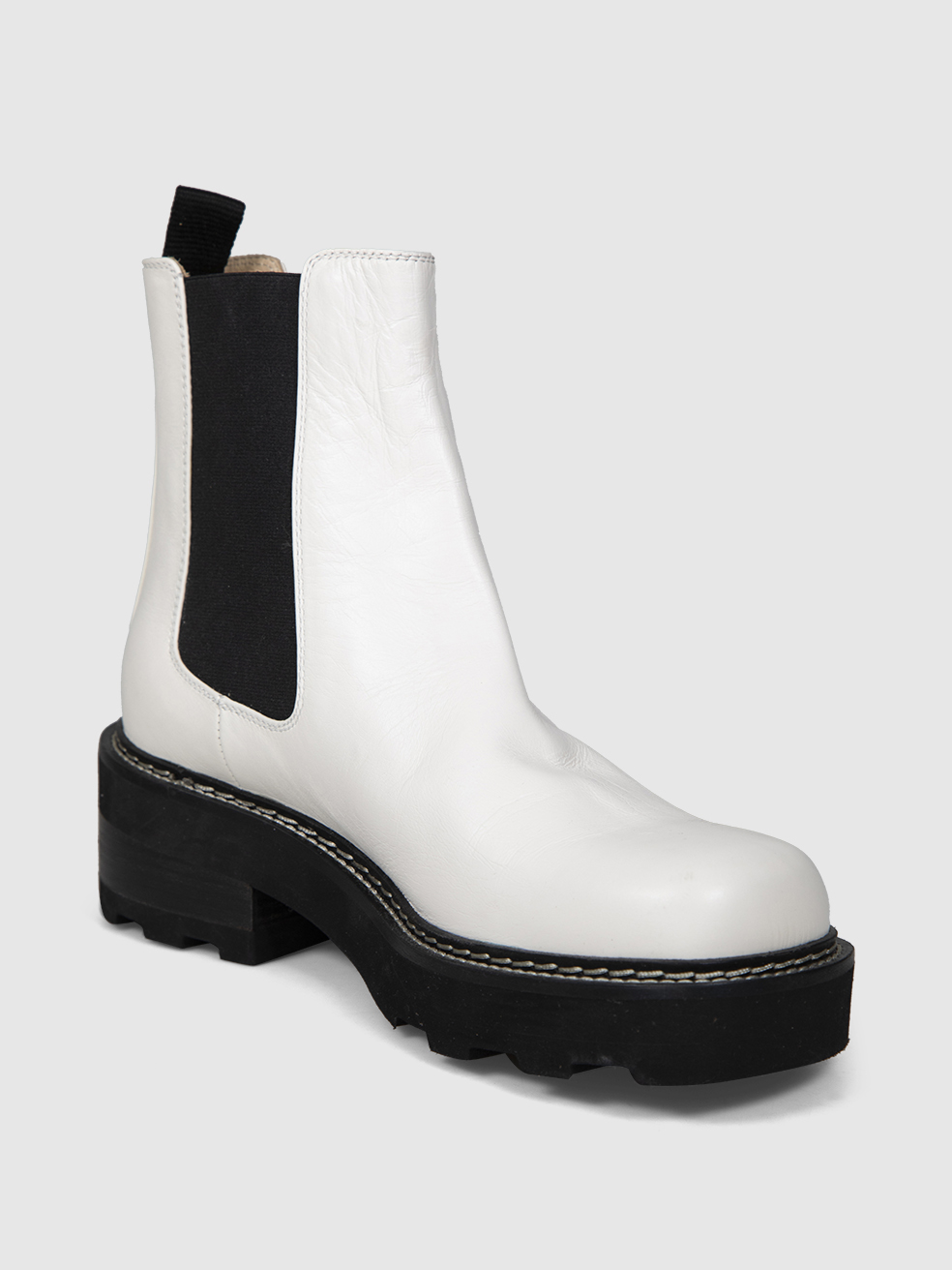 Gabriela Hearst White Leather Chelsea Boots