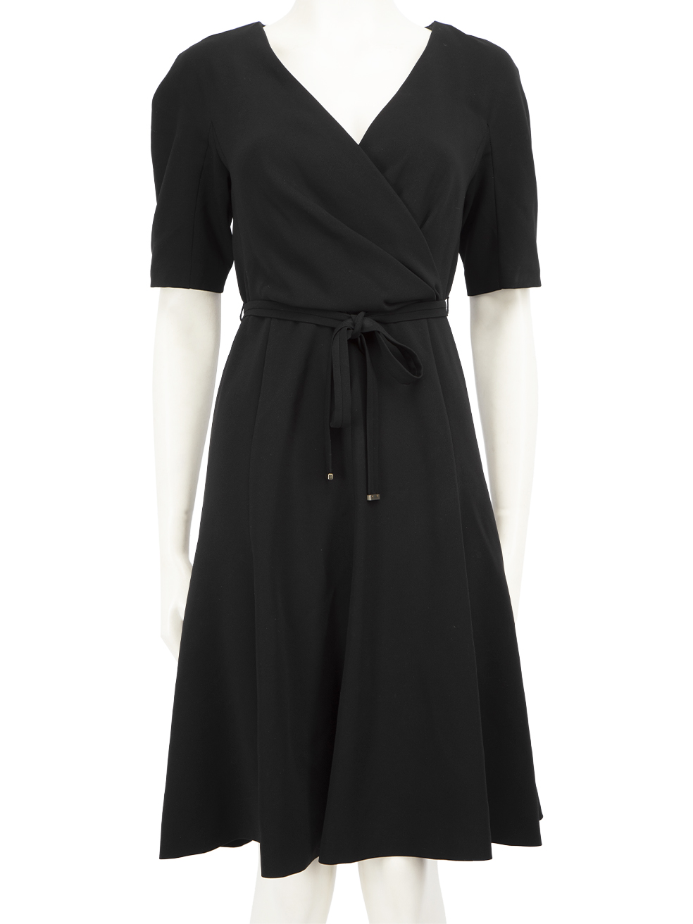 Max Mara Pre-Owned Black Knee Length V-Neck Dress