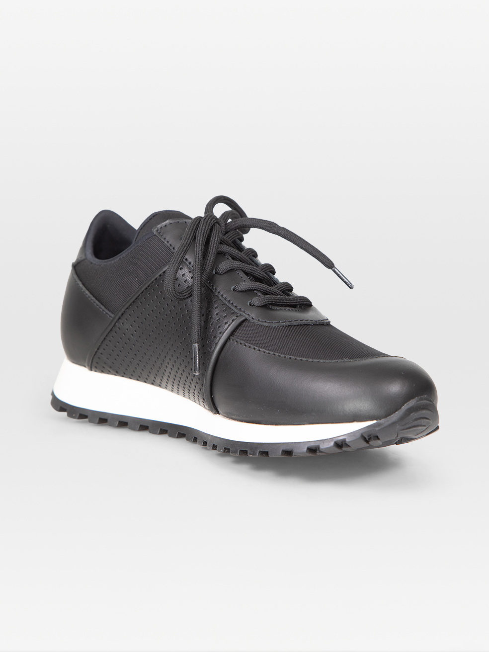 Giuseppe Zanotti Black Leather Jimi Running Trainers