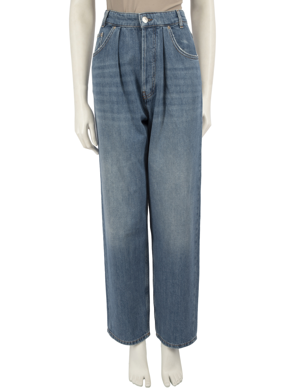 Maje Pre-Owned Blue Denim Wide Jeans