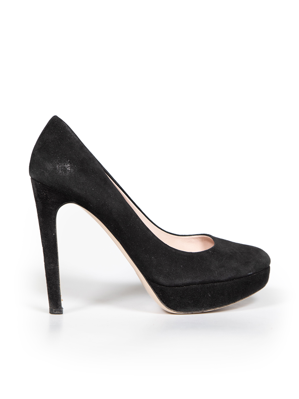 Miu Miu Pre-Owned Black Suede Platform Pumps
