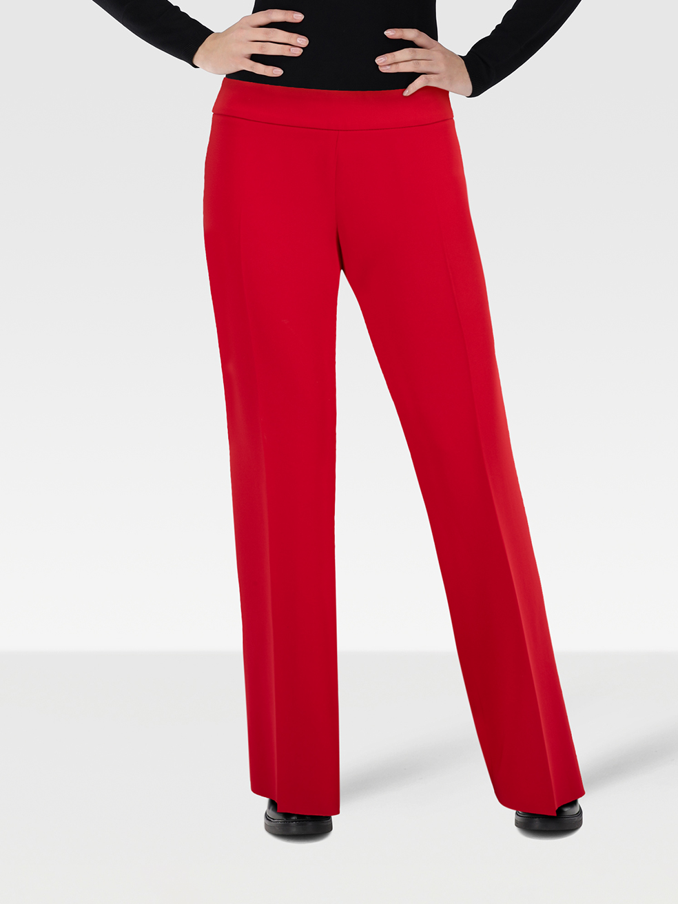 Max Mara Max Mara Studio Red Straight Wool Trousers