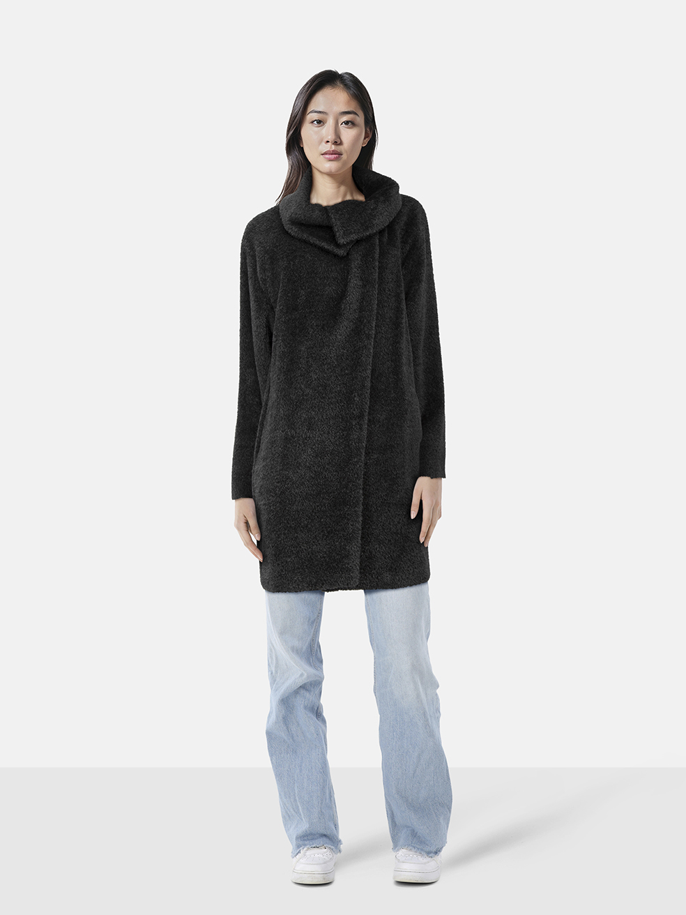 Max Mara Grey Alpaca Wool Coat