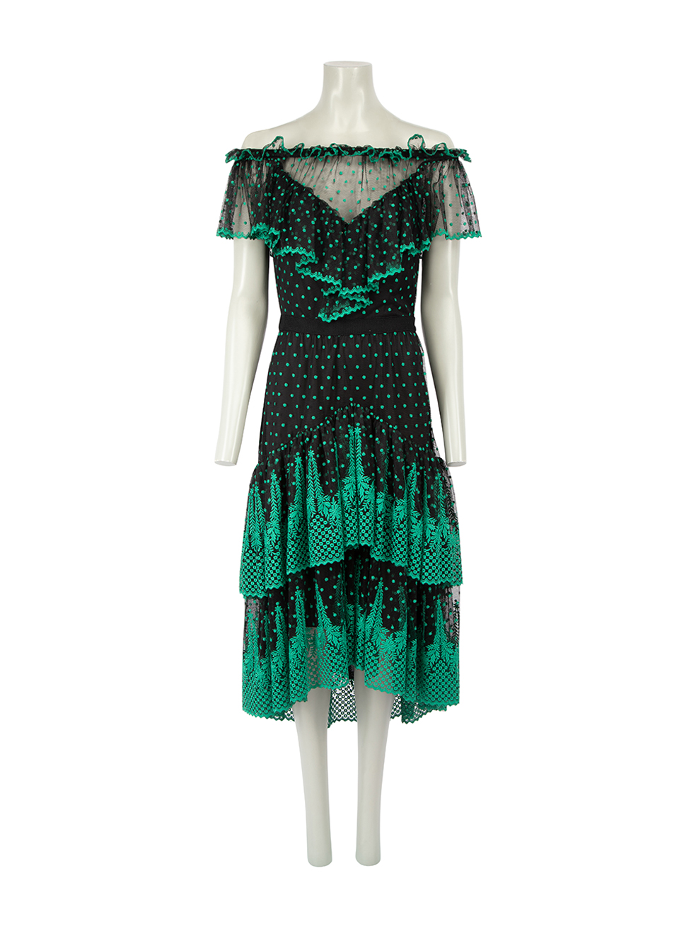 Philosophy di Lorenzo Serafini Pre-Owned Scallop Trim Midi Dress