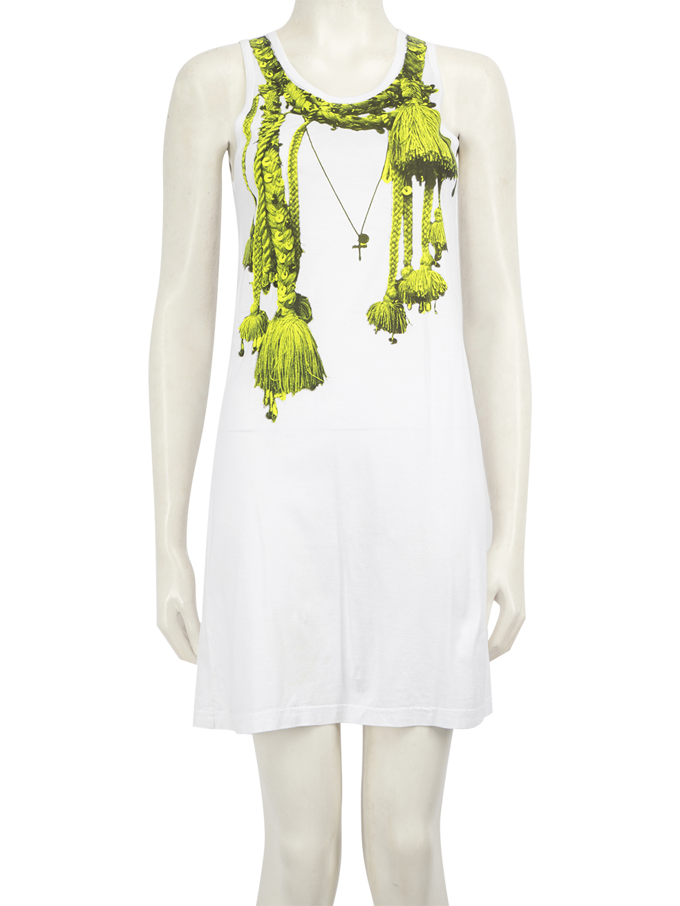 Givenchy Pre-Owned White Sleeveless Rope Print Dress