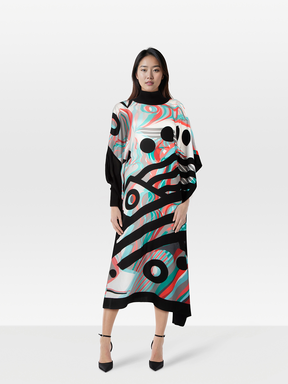 Hermès Pre-Owned 2023 Spring Summer Runway Silk Cape Dress