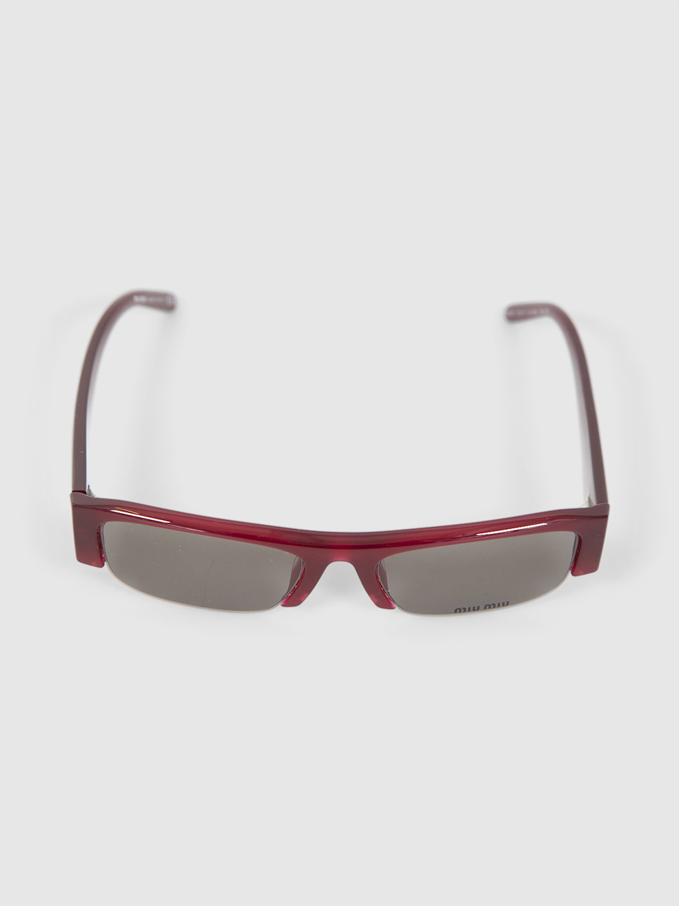 Miu Miu Red Half Rim Sunglasses
