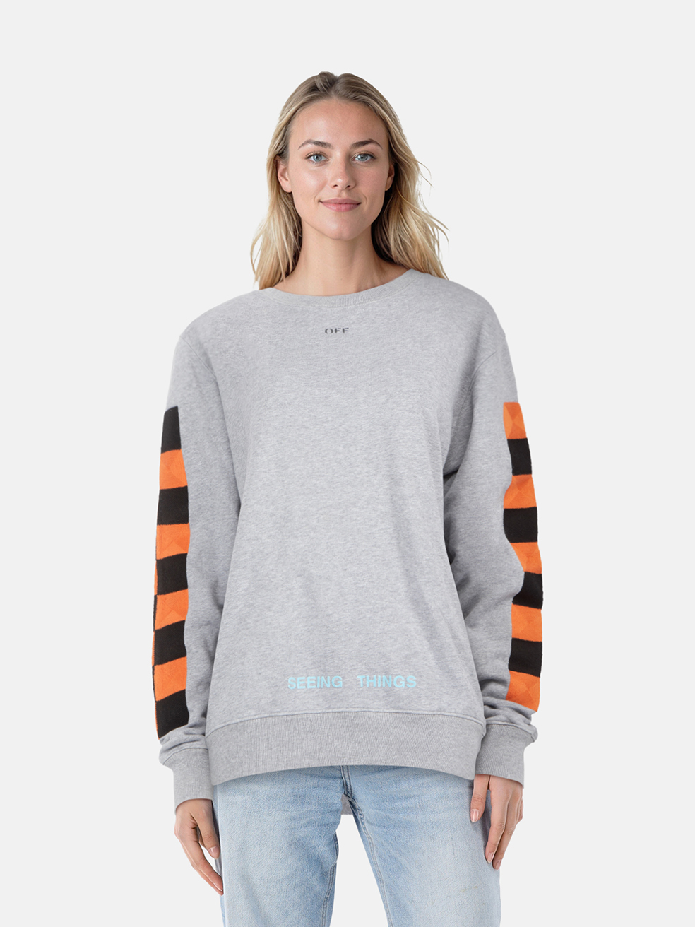 Off-White Grey 'Seeing Things' Oversized Sweatshirt