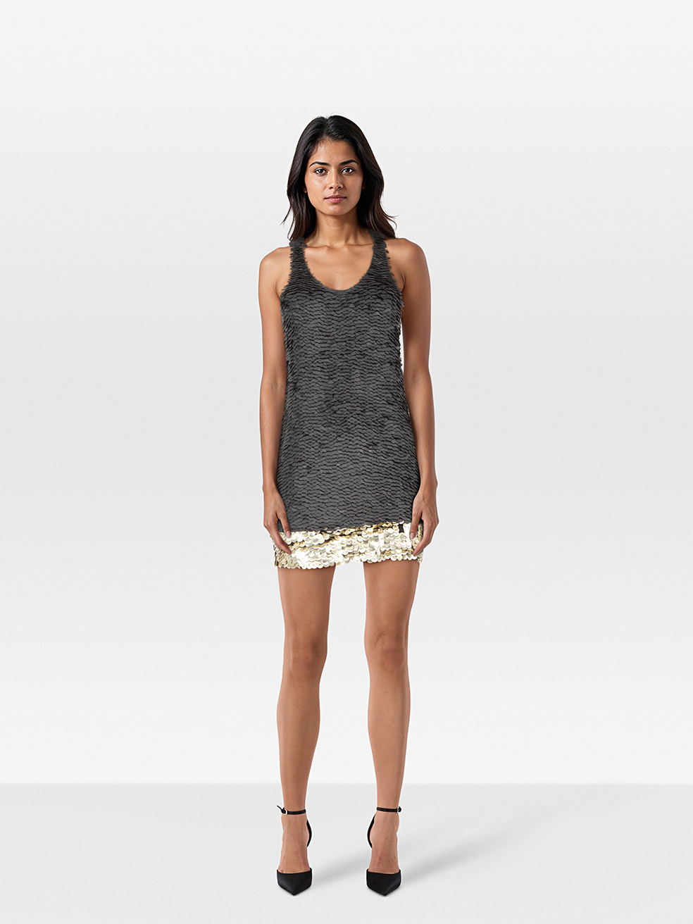 3.1 Phillip Lim Pre-Owned Black Silk Matte Sequin Mini Dress