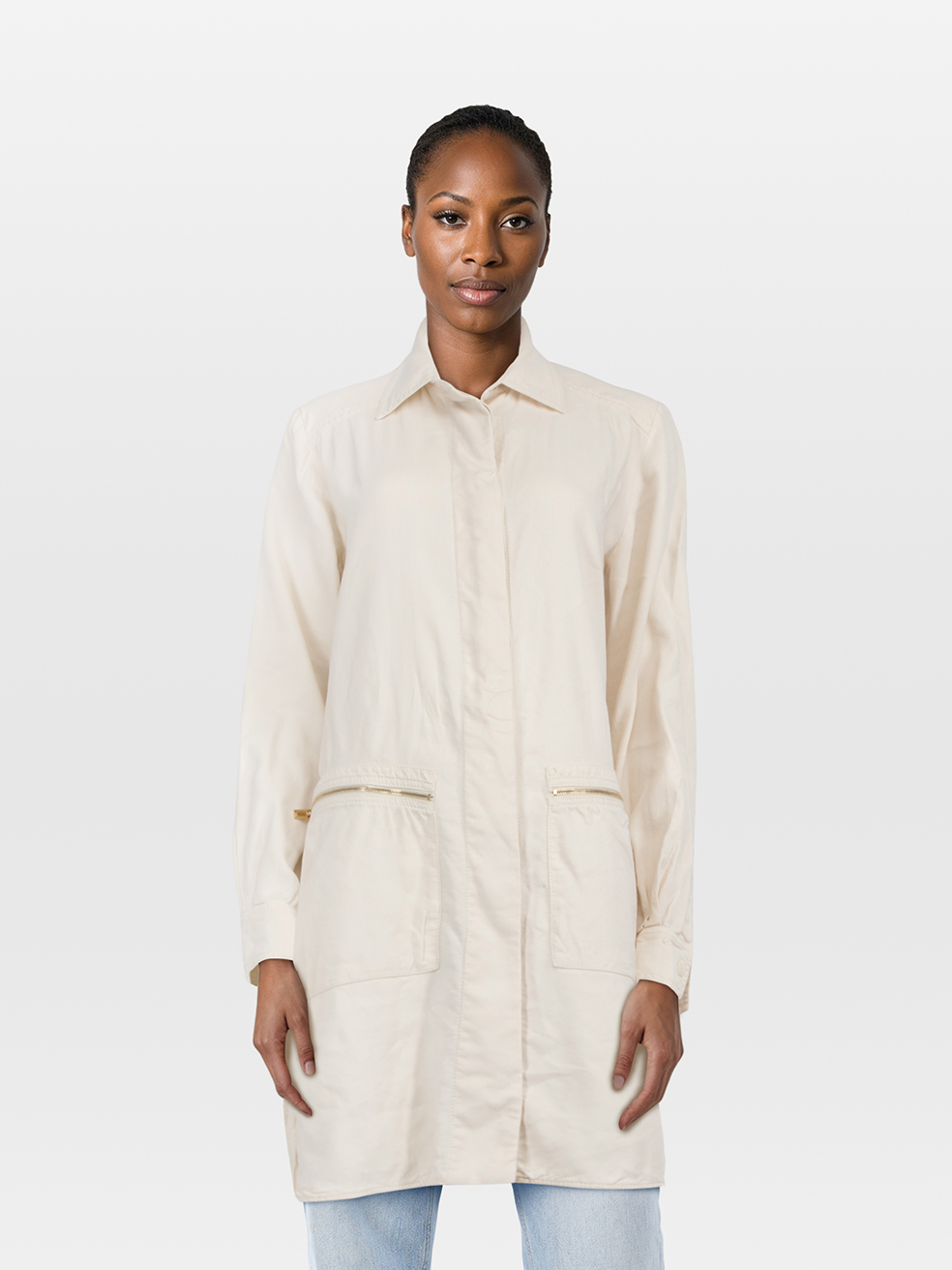 Stella McCartney Pre-Owned Ecru Snap Button Long Jacket