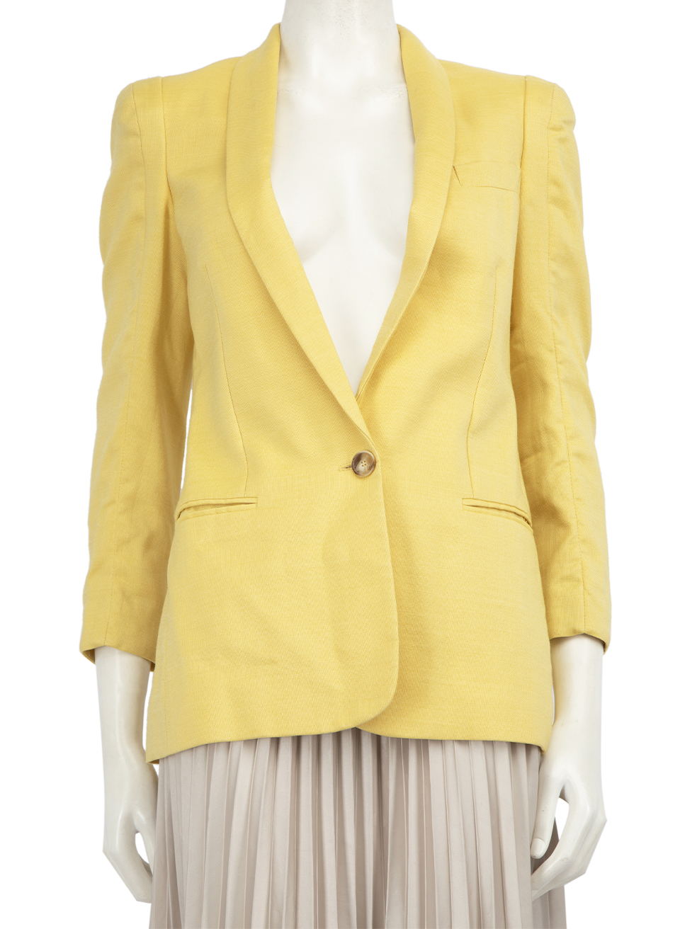 Stella McCartney Pre-Owned Mustard Yellow Wool Suit Blazer