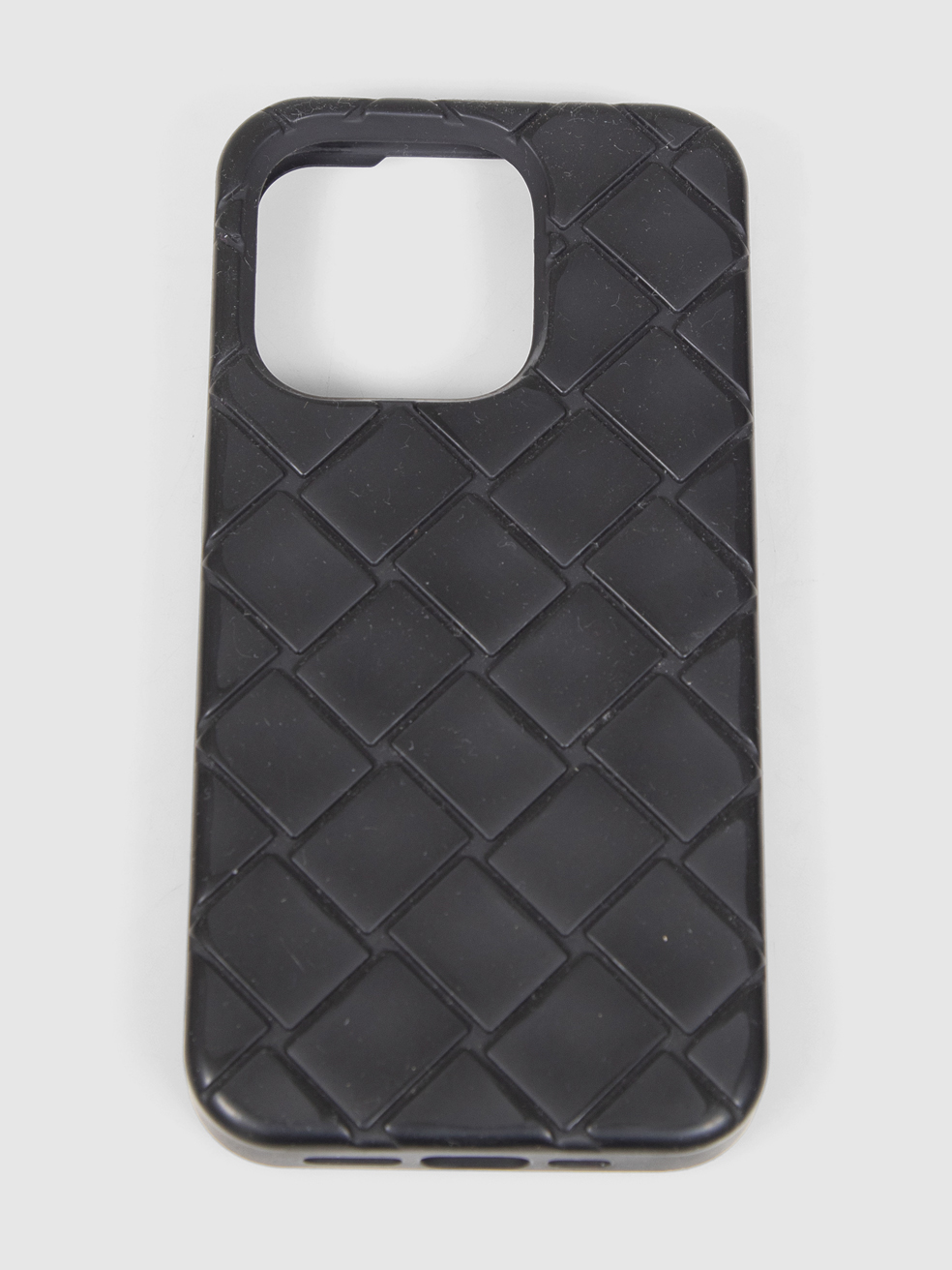 Bottega Veneta Black Intrecciato iPhone 15 Pro Case