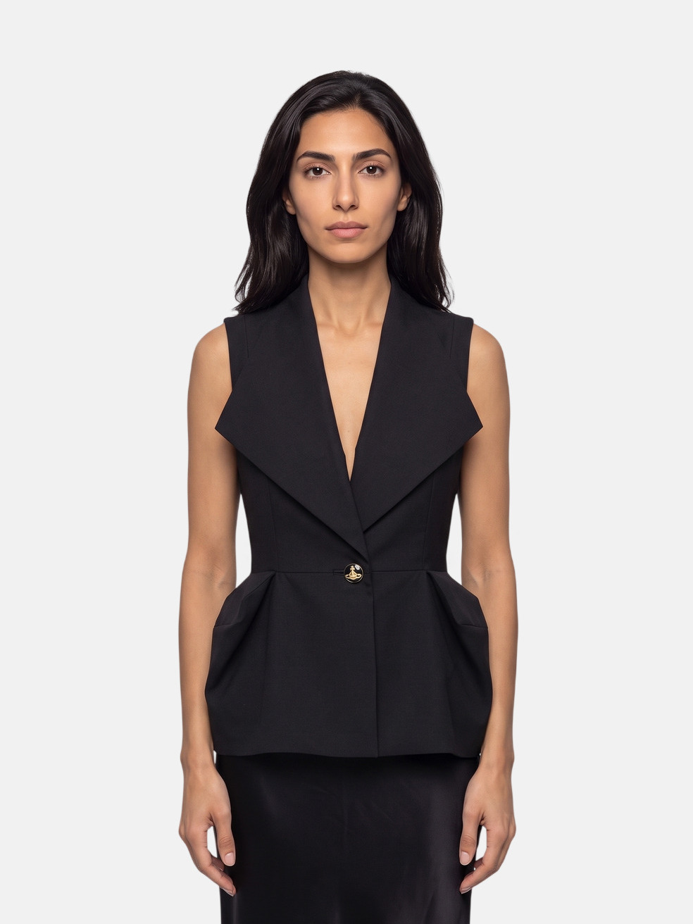 Vivienne Westwood Black Wool Buttoned Vest