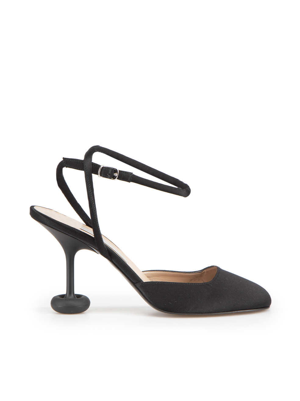 Stella McCartney Pre-Owned Black Satin Shroom Heels
