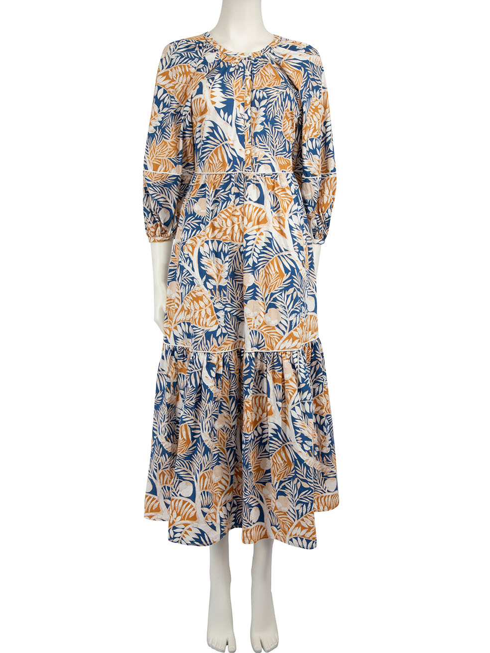 STAUD Pre-Owned Wells Floral Print Midi Dress