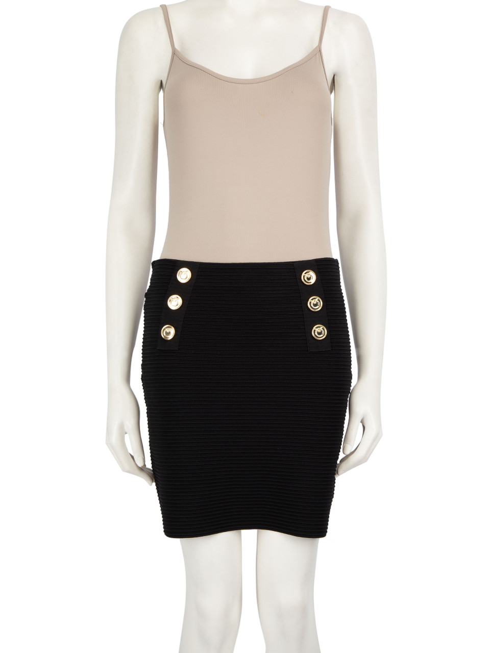 Pinko SS24 Black Cipresso Gonna Mini Skirt
