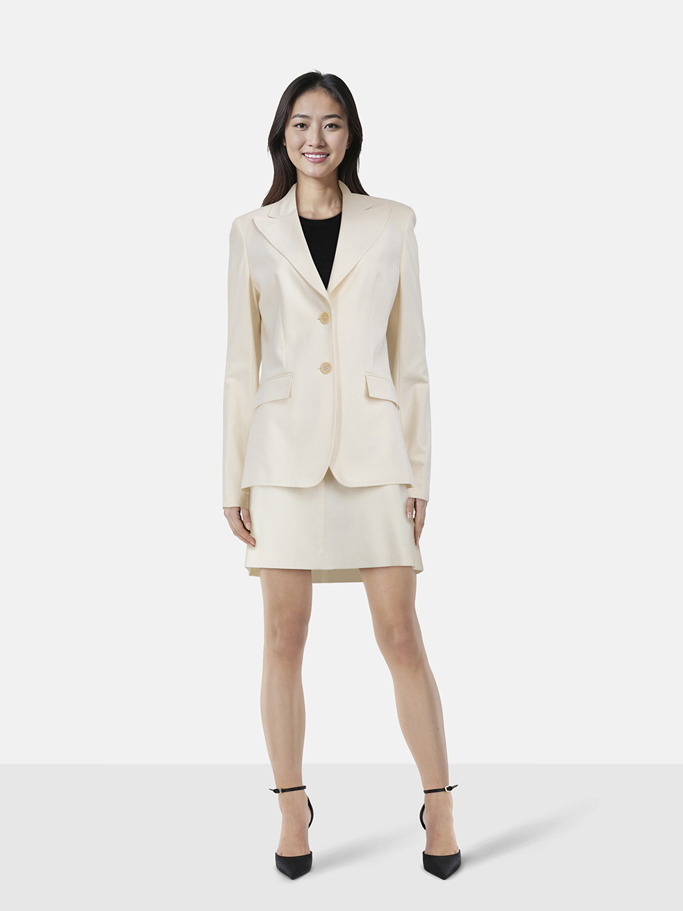 Joseph Ecru Skirt & Blazer Set