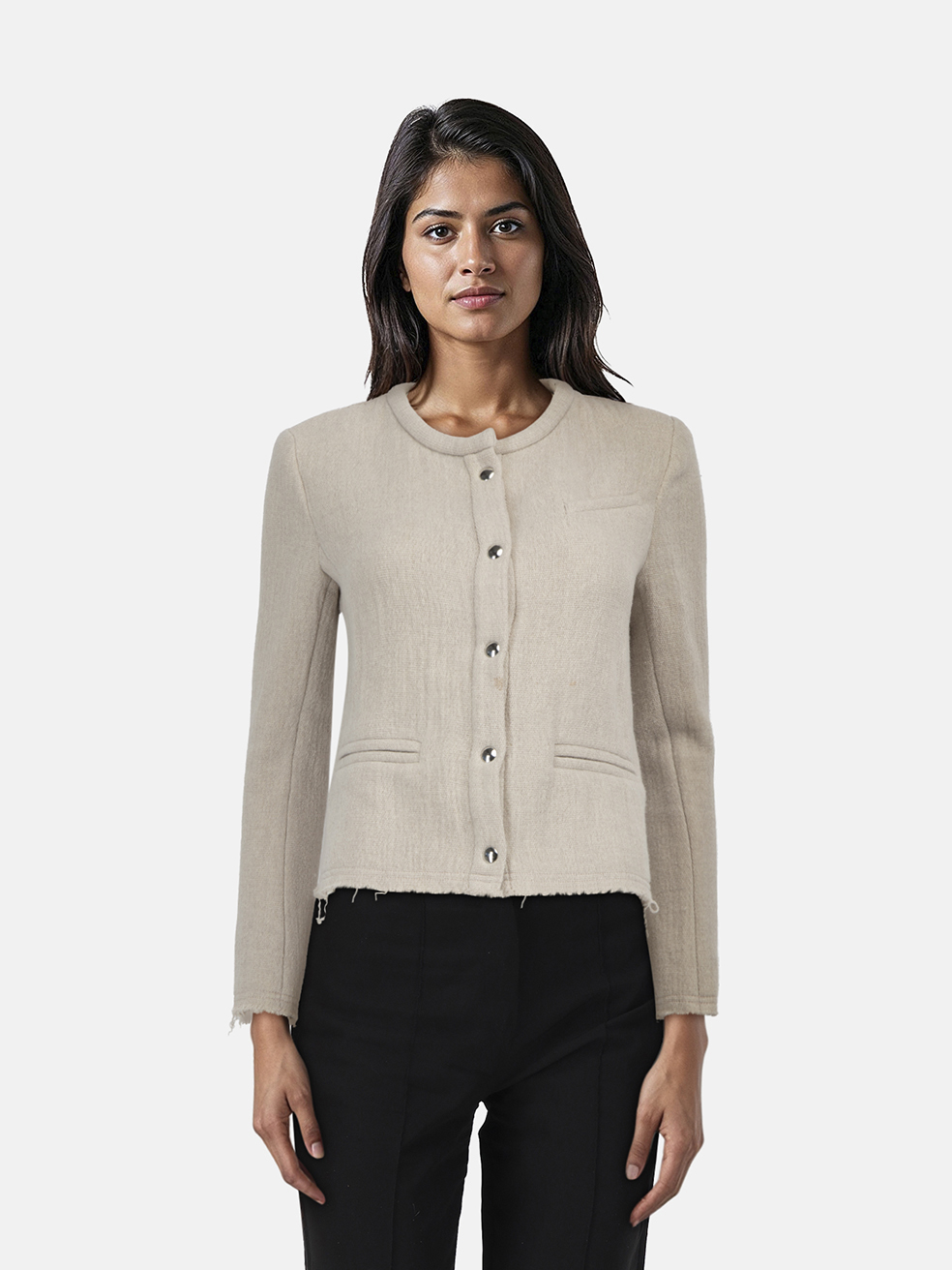 Iro Ecru Wool Aya Jacket