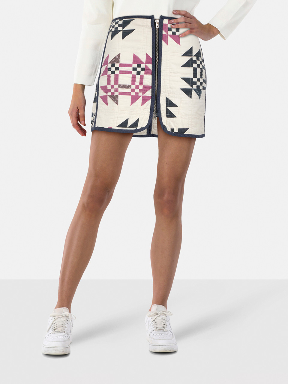 Isabel Marant Quilted Abstract Mini Skirt