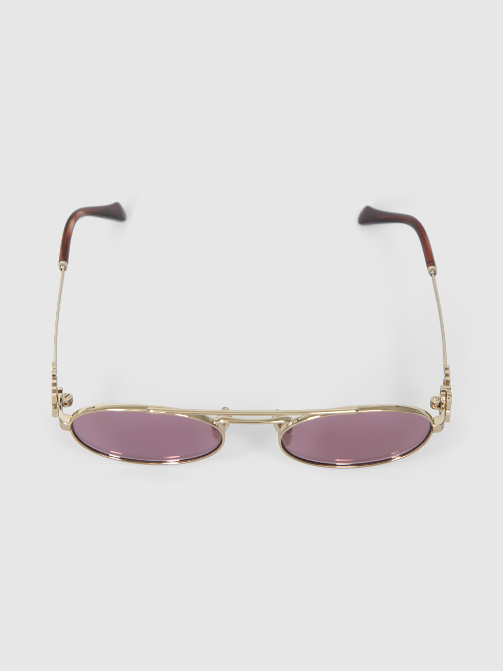 Miu Miu Gold Frame Pink Oval Sunglasses