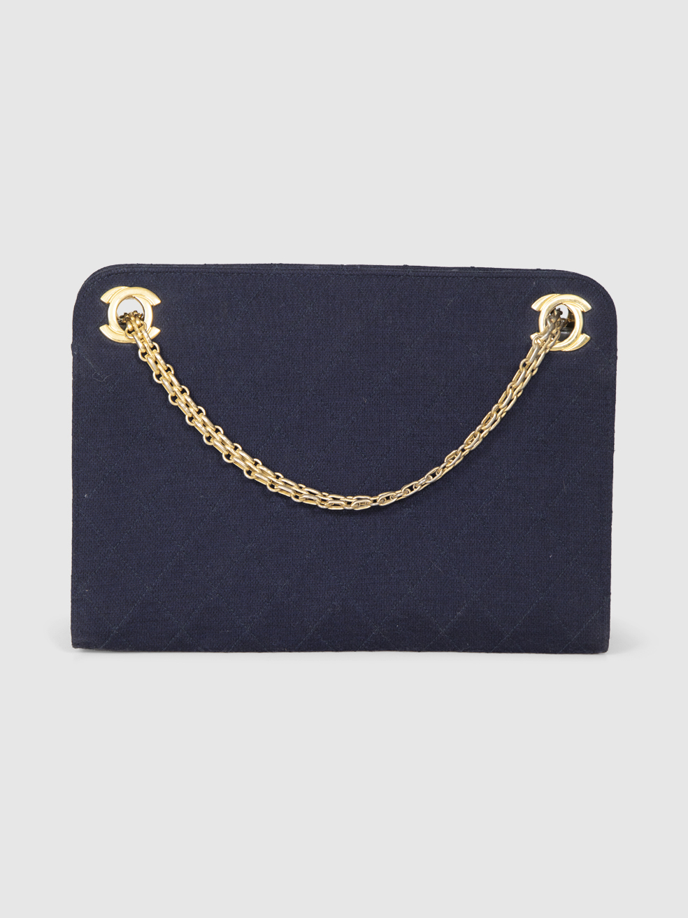 Chanel Vintage Navy Matelass� Shoulder Bag