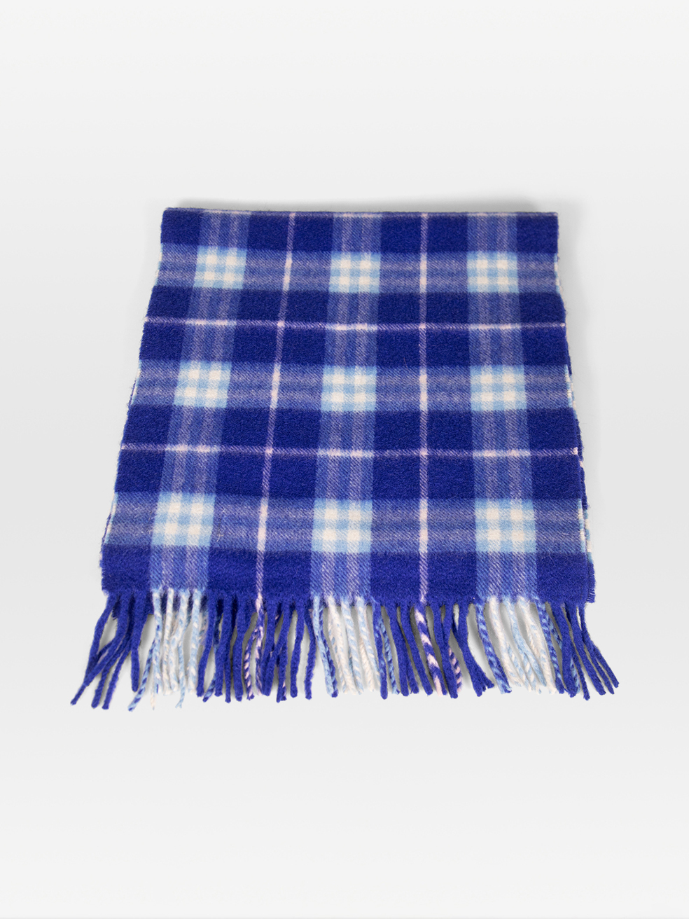 Burberry Pre-Owned Blue Check Cashmere Scarf