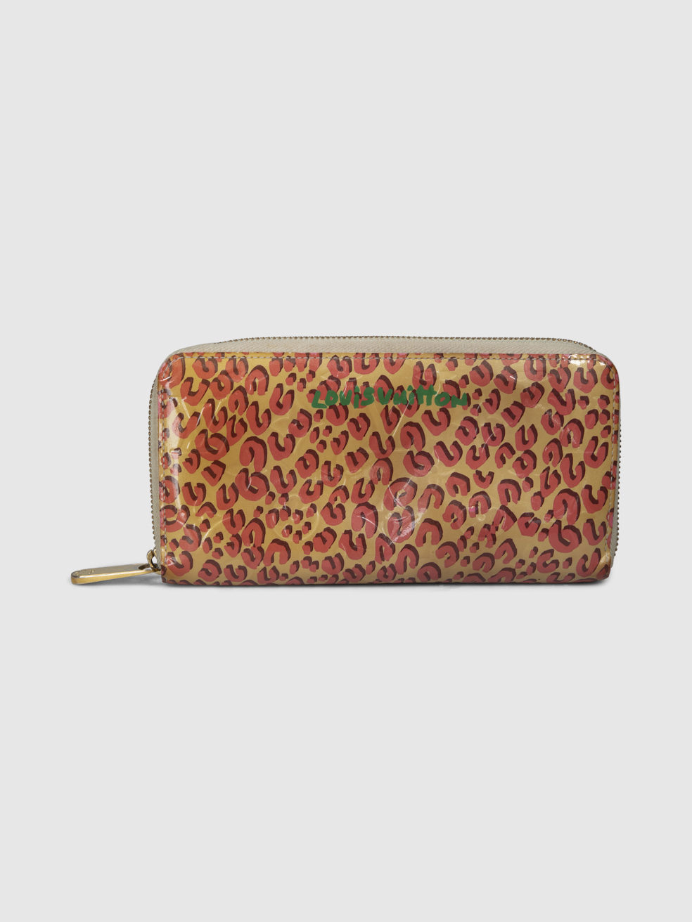 Louis Vuitton Limited Edition Blanc Corail Monogram Vernis Leopard Wallet