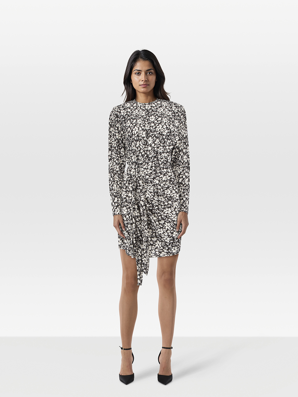 Isabel Marant Marant Étoile Black & White Long Sleeve Dress