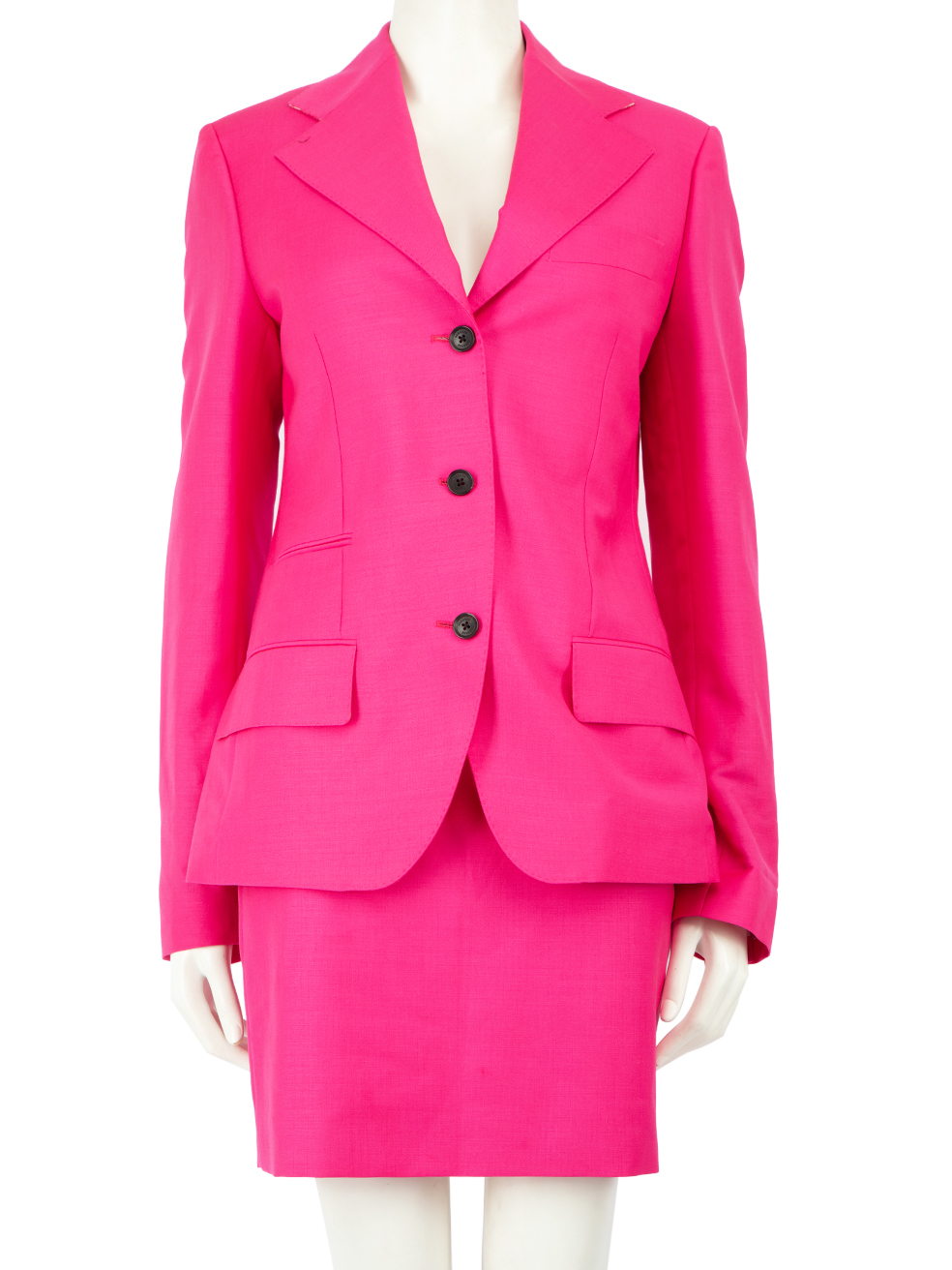Versace Pre-Owned Pink Wool Blazer & Skirt Co-ord