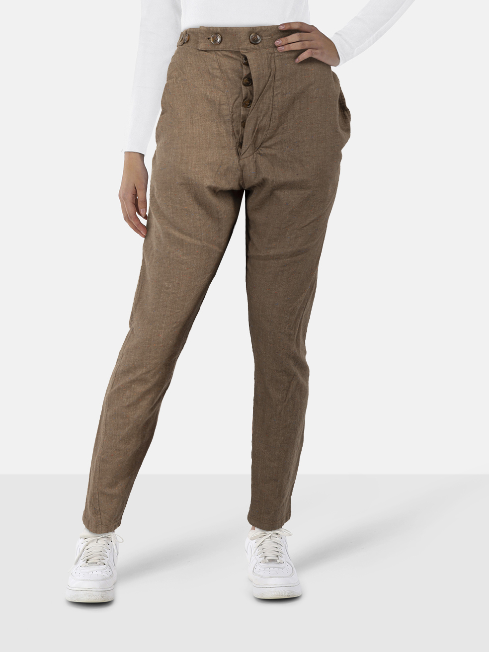 Vivienne Westwood Brown Wool Skinny Trousers