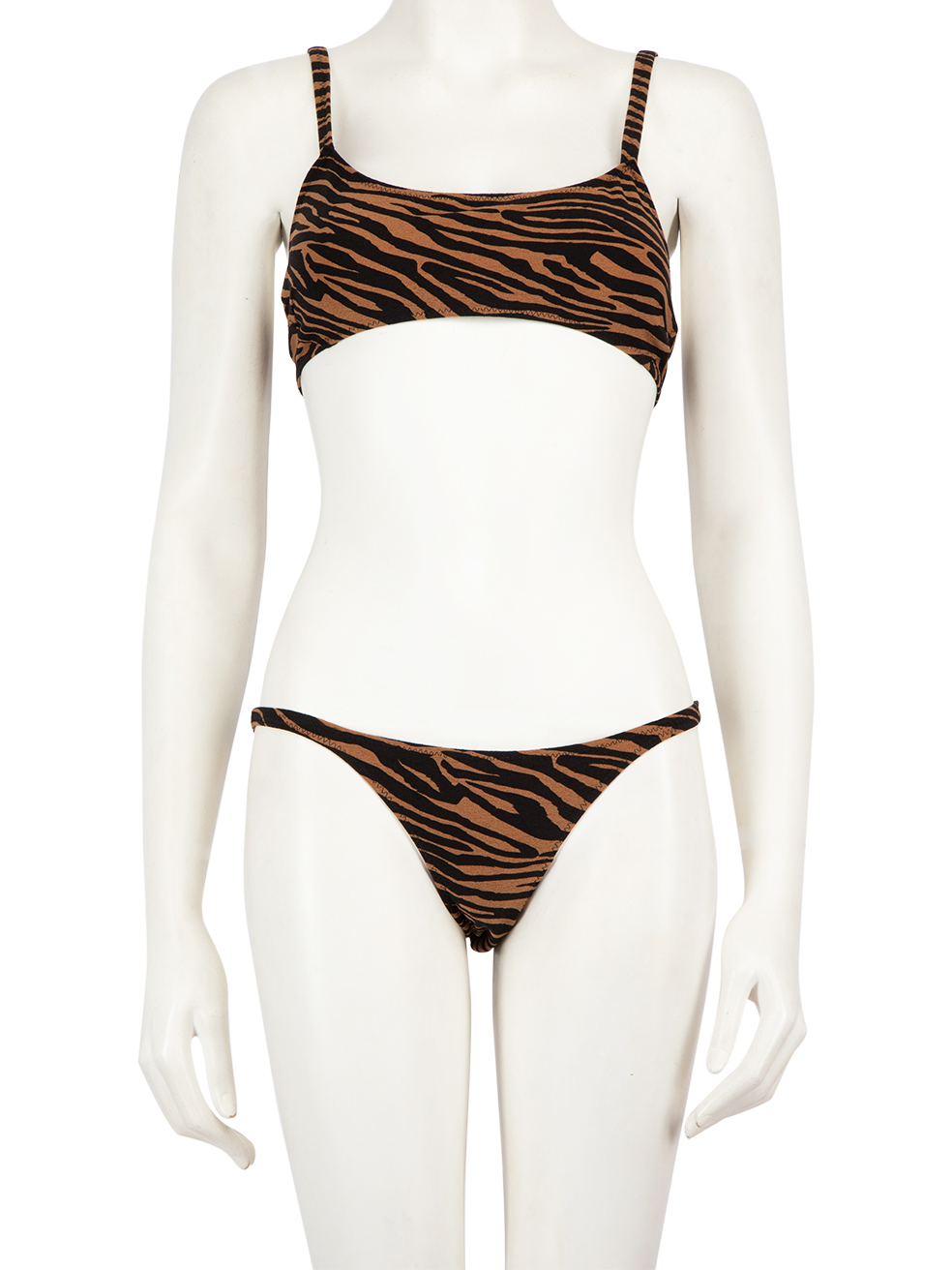 Lisa Marie Fernandez Women's Brown Tiger Print Bikini