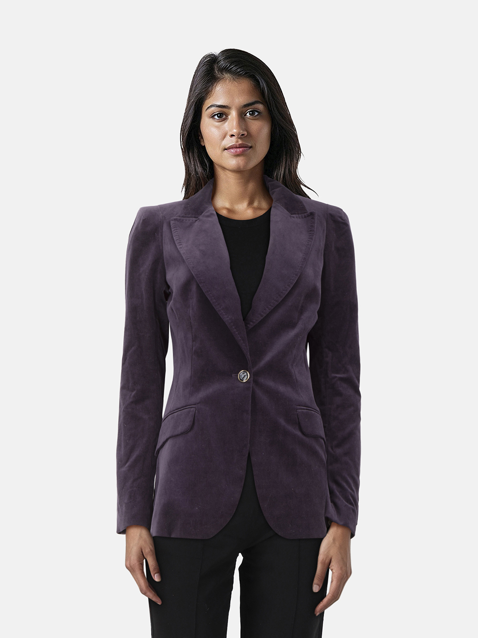 Temperley London Purple Velvet Blazer