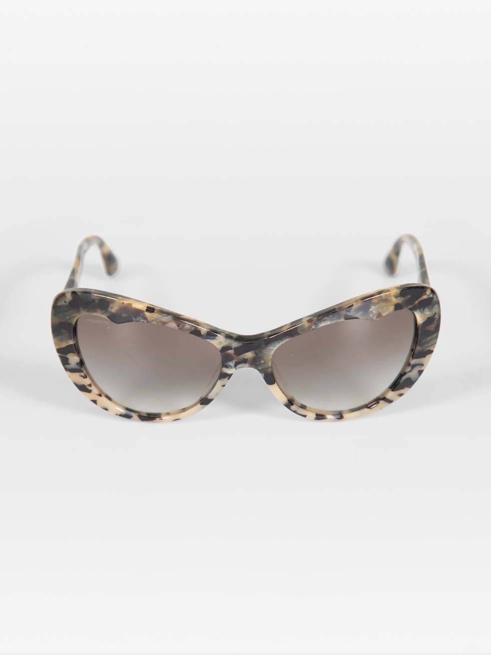Miu Miu Pre-Owned Brown Cat Eye Logo Sunglasses