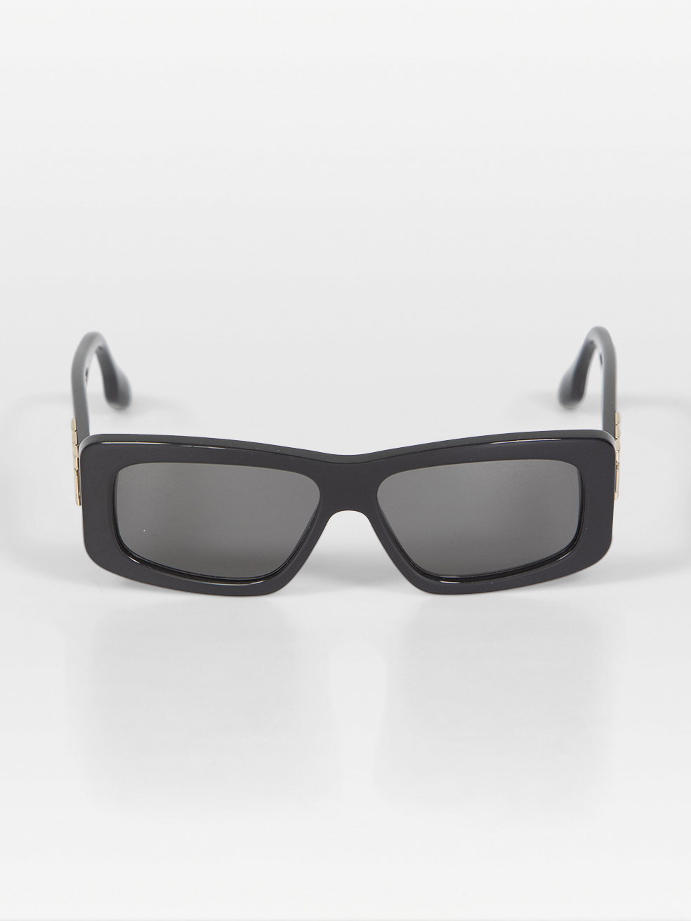Victoria Beckham Black Chain Rectangular Sunglasses