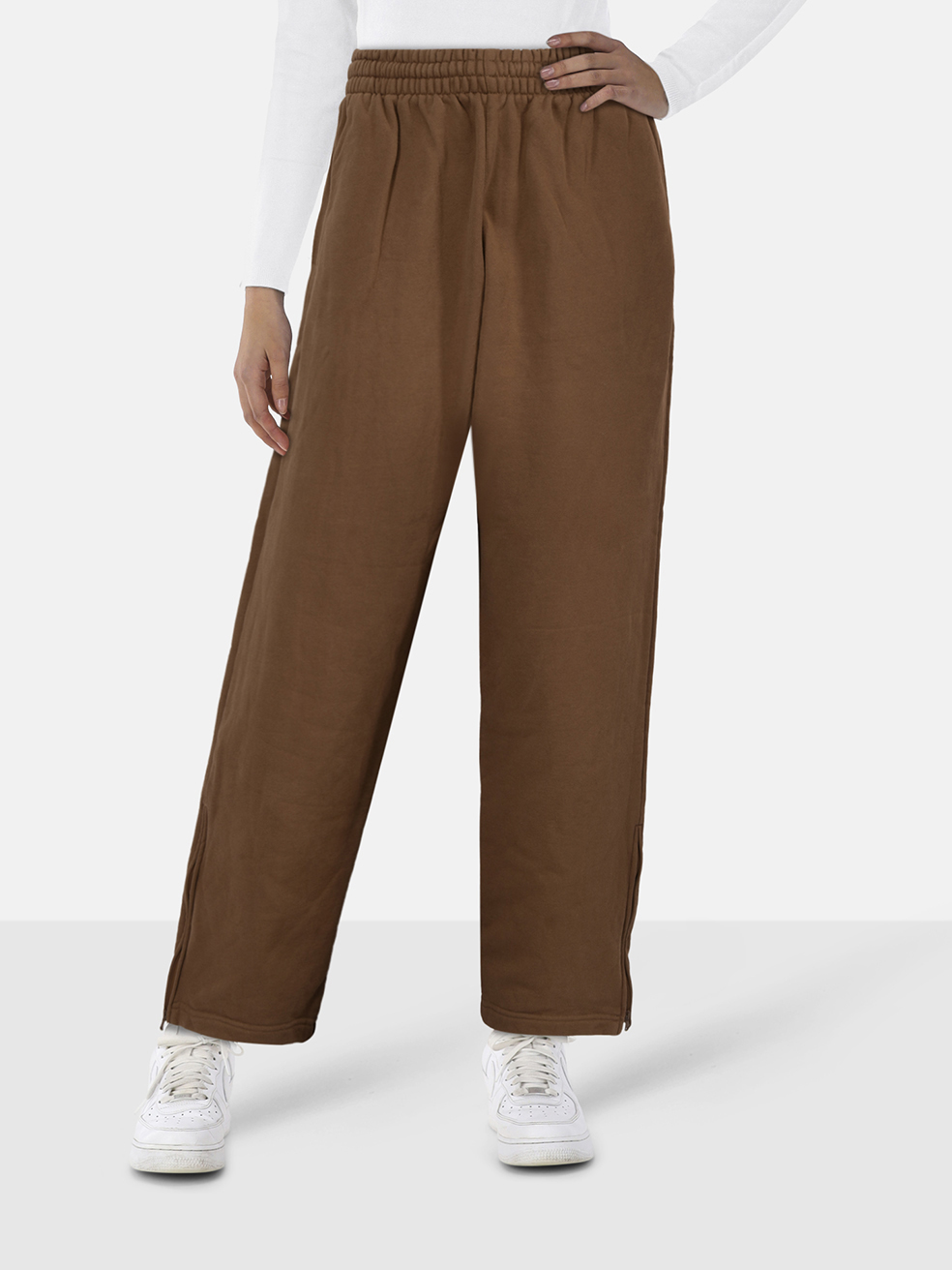 Wardrobe.NYC Brown Tapered Elasticated Joggers
