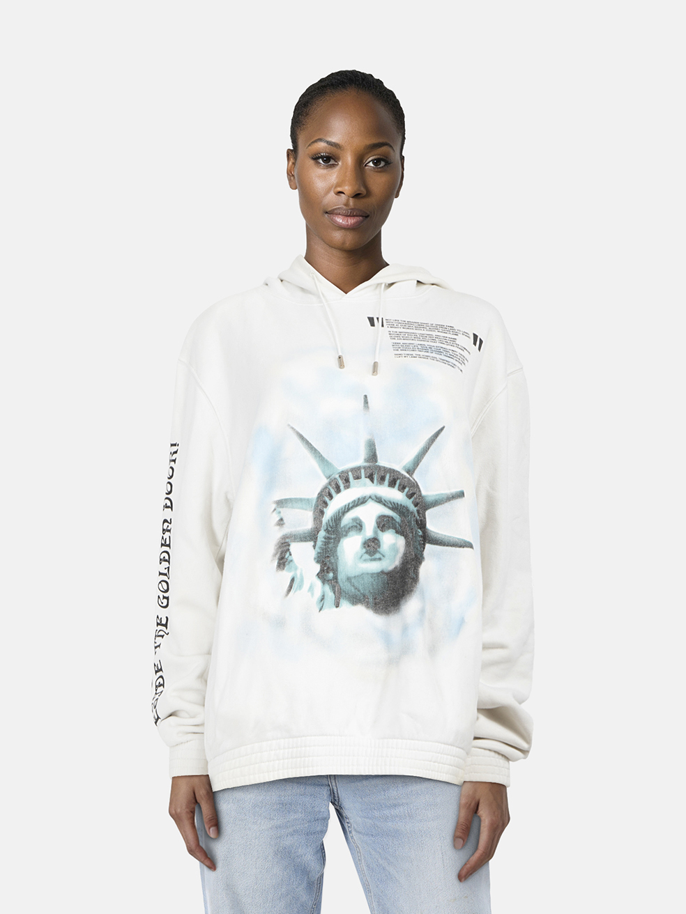 Off-White White Liberty Print Hoodie