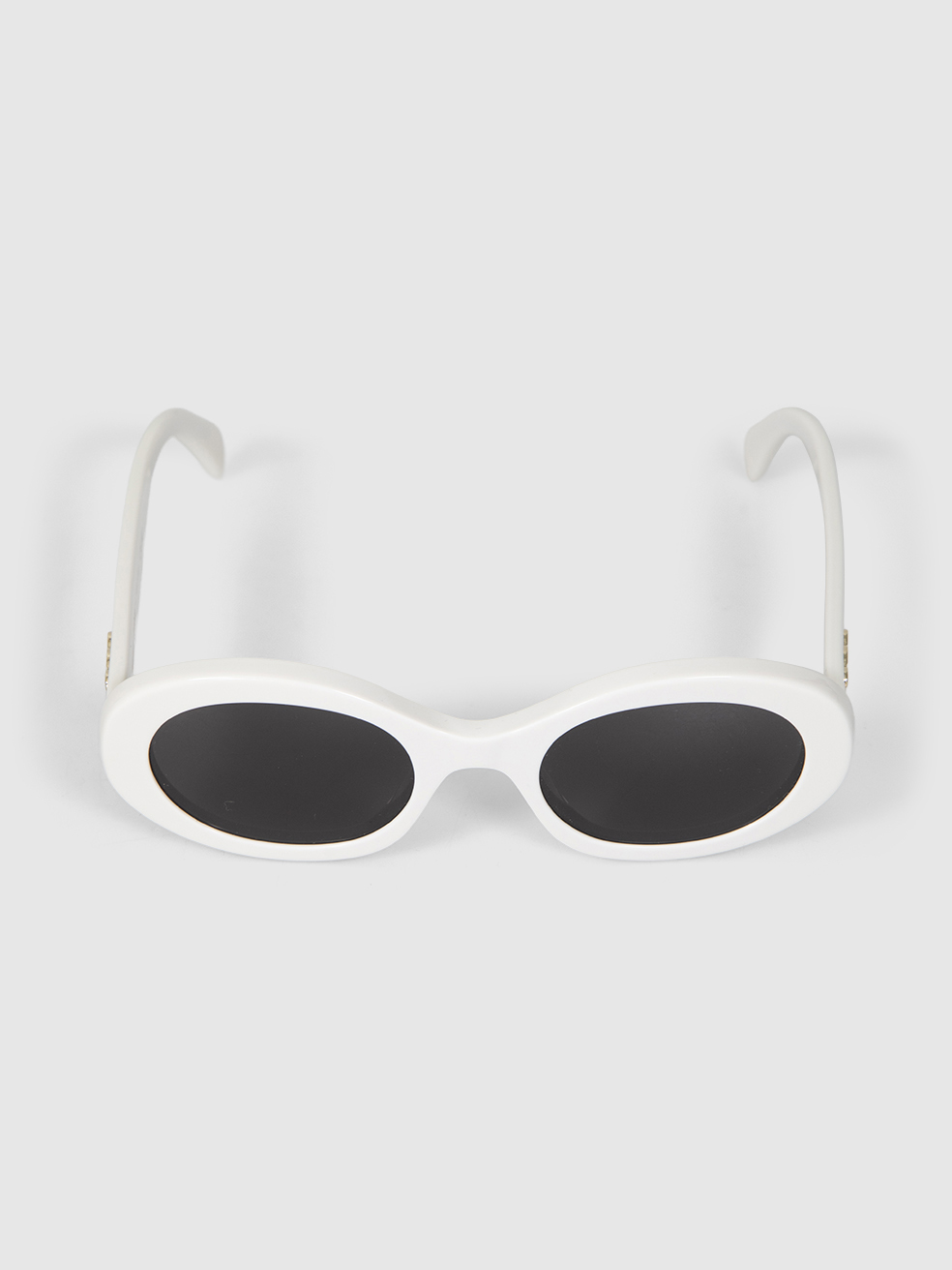 C�line White Oval Triomphe Sunglasses