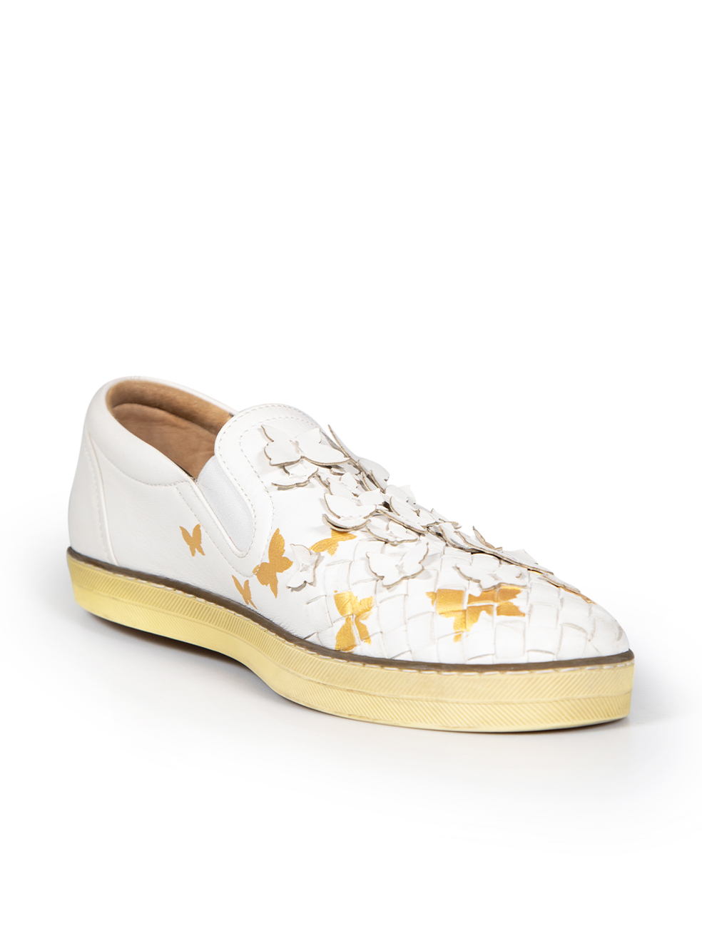 Bottega Veneta Women's White Leather Butterfly Trainers