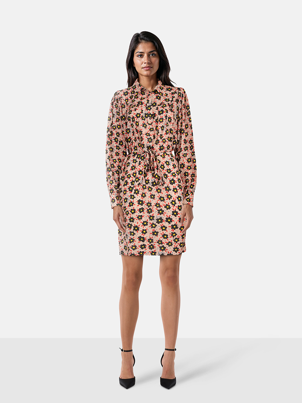 Moschino Love Moschino Floral Glitter Shirt Dress