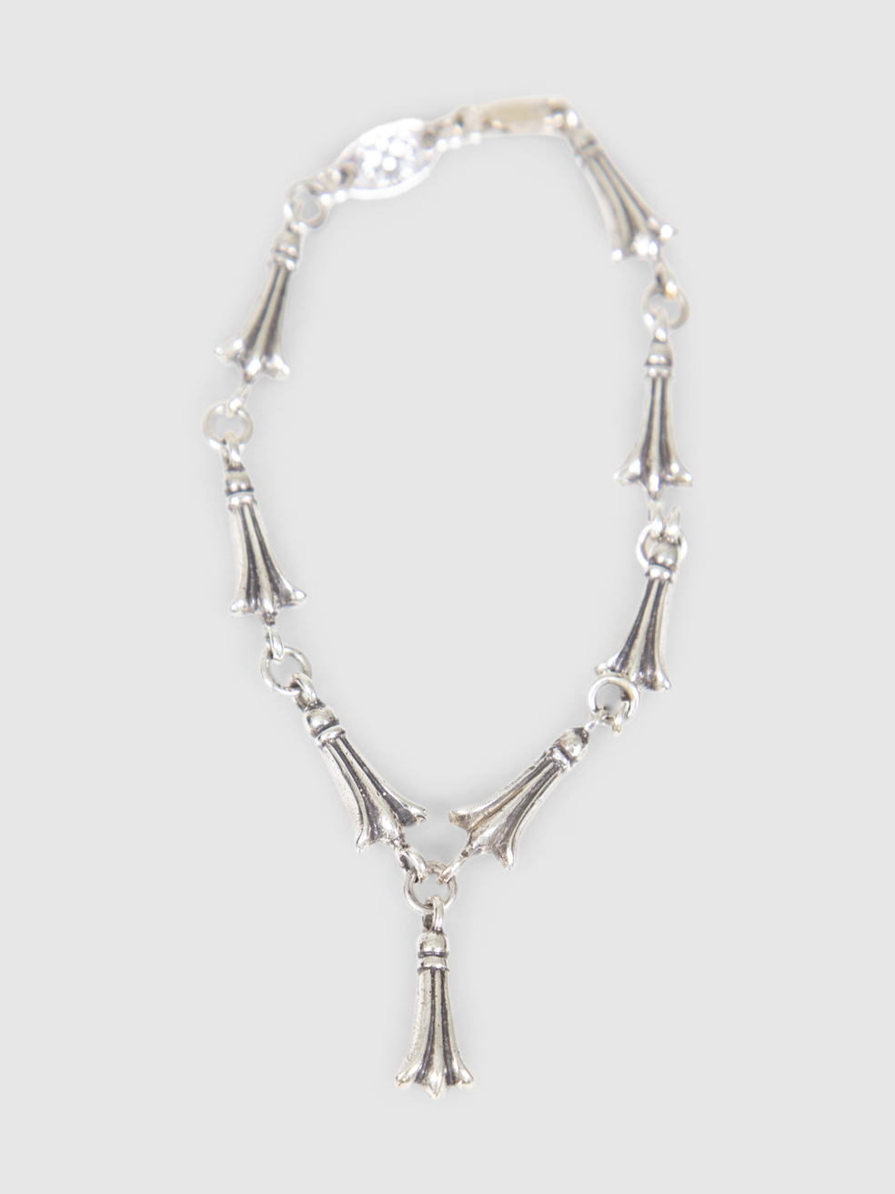 Chrome Hearts Silver 925 Crosstail Link Bracelet