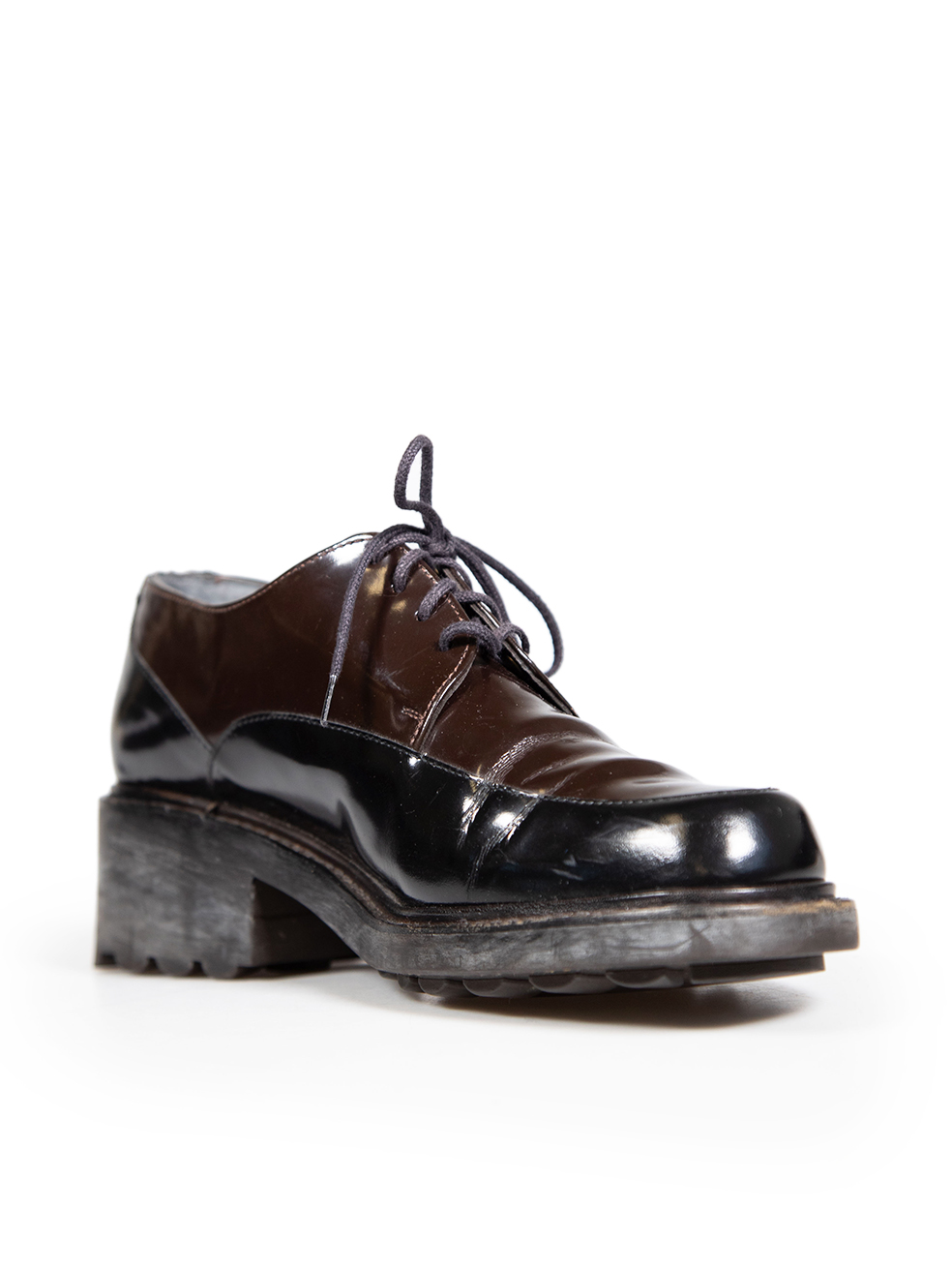 Clergerie Brown & Black Leather Oxfords