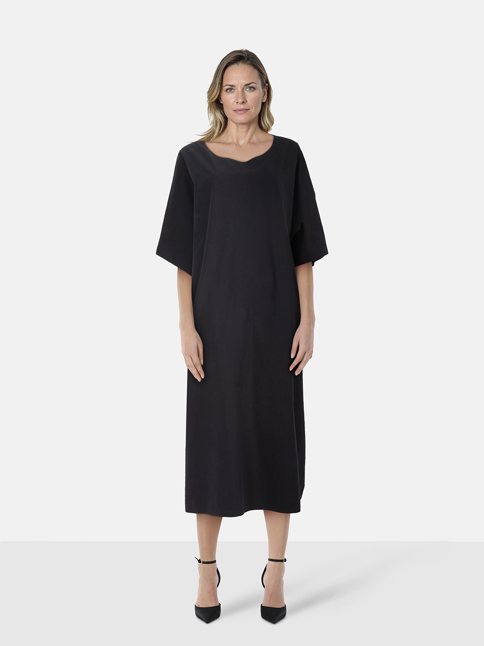 The Row Black Oversized T-Shirt Isora Dress