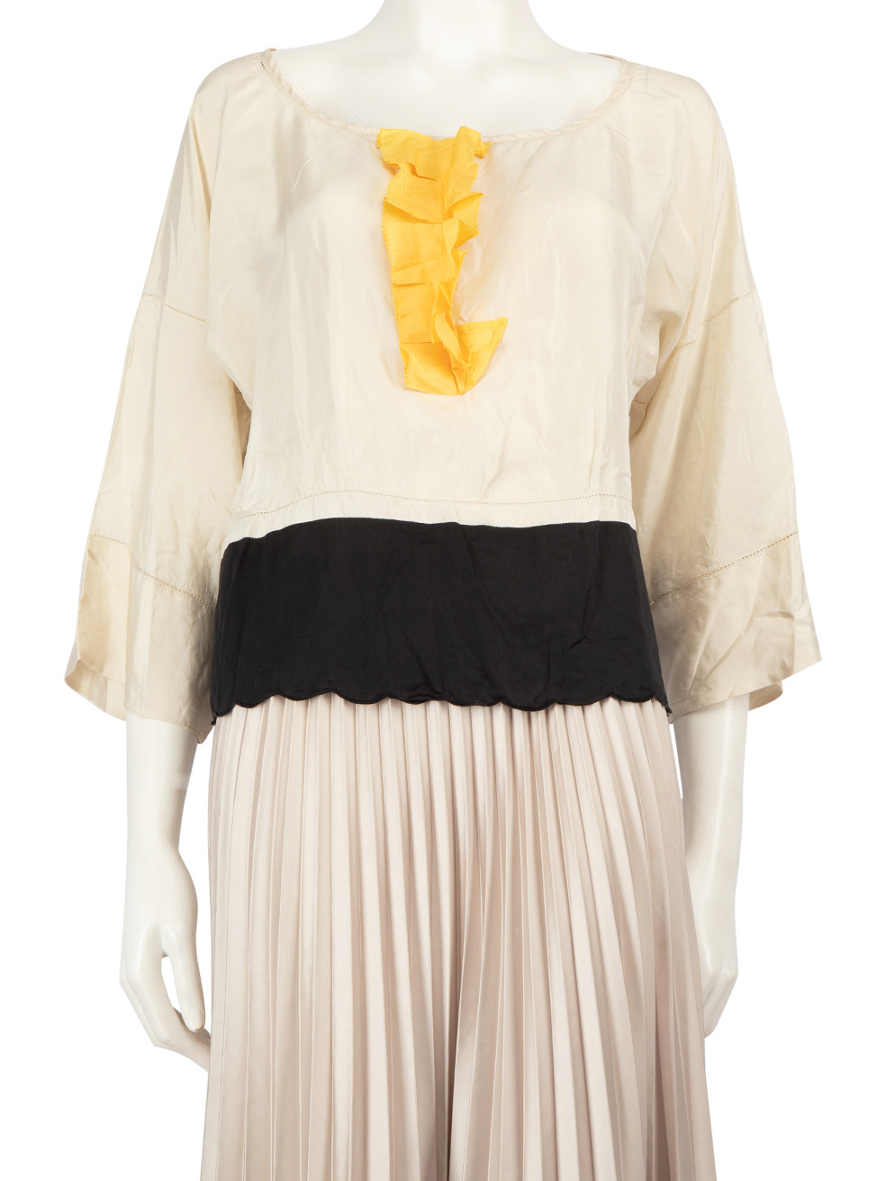Chloé Pre-Owned Scalloped Accent Silk Blouse