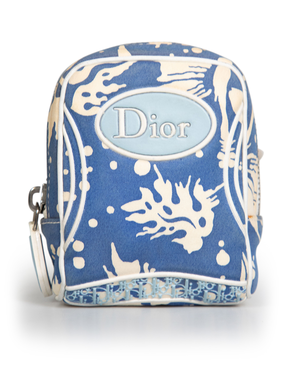Dior Blue Abstract Logo Mini Pouch Bag