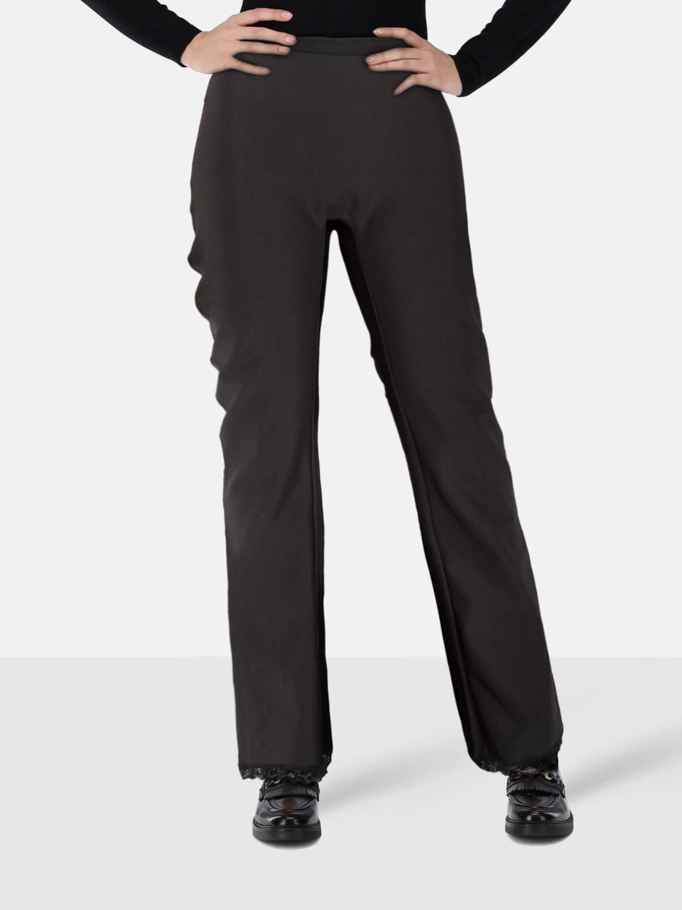Alexander Wang Black Lace Trim Trousers