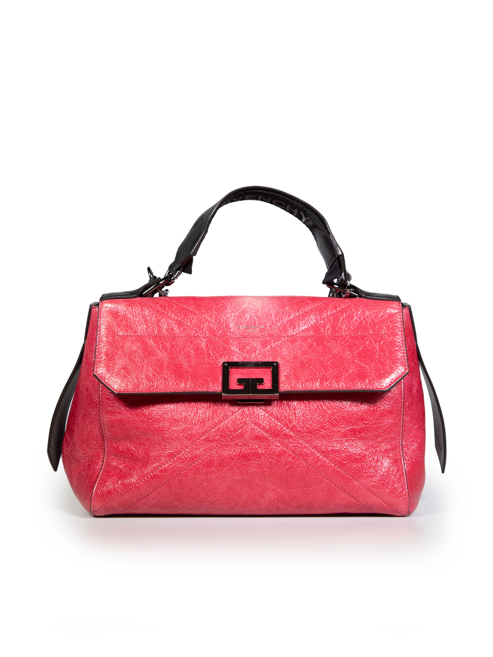 Givenchy Pre-Owned Pink Creased Leather ID Shoulder Bag