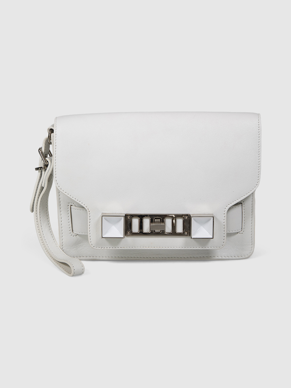 Proenza Schouler White Leather P11 Clutch Bag