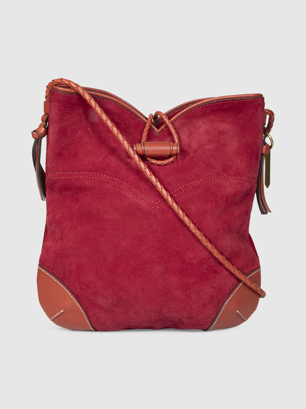 Isabel Marant Red Suede Shoulder Bag